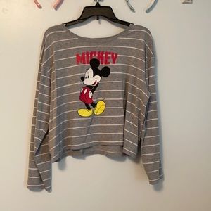 Mickey Mouse cropped long sleeve T-shirt
